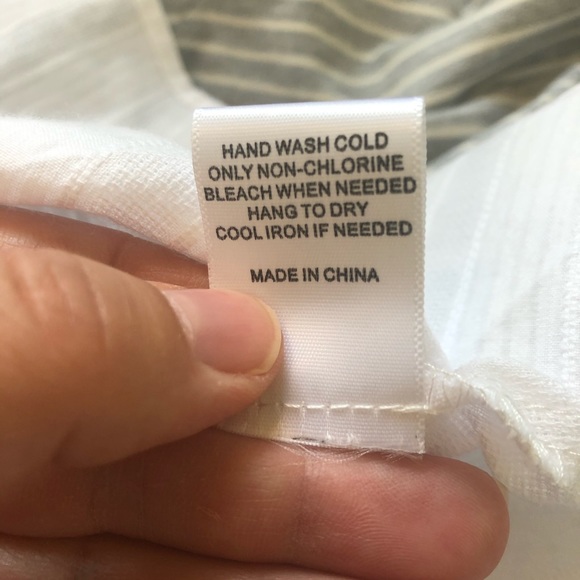 Skies Are Blue Mixed Media Striped Ruffle Blouse - Picture 5 of 5